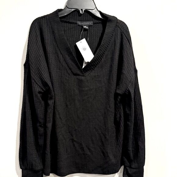 Sanctuary Cozy V- Neck Waffle Knit
Sweater pullover black size 2XL - Picture 9 of 11